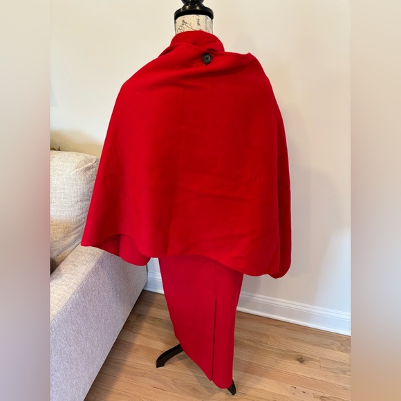 Banana Republic OVERSIZED DOUBLE-FACED CAPE COAT in red sunset size small - Picture 6 of 10